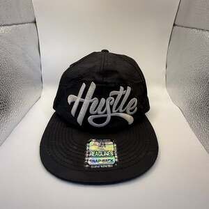 Hu$tle Snap Back Hat Hip Hop Black Camo Hat New Wynn Headwear Hustle One Size Fi